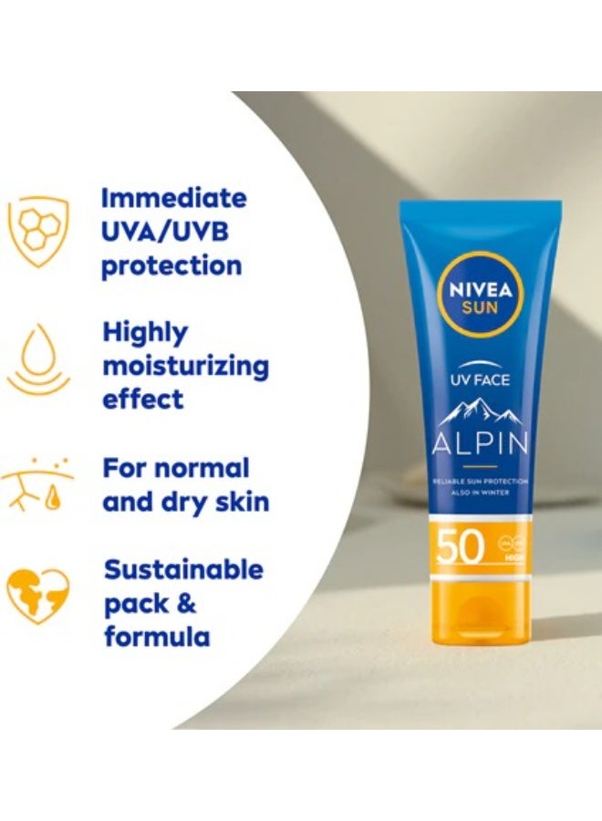Nivea Sun Alpin Sun Face Cream SPF50 50 ml - Image 2